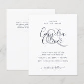 BUDGET Moderne Typografie Eenvoudige huwelijksuitn (Voorkant / Achterkant)