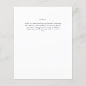 BUDGET Moderne Typografie Eenvoudige huwelijksuitn (Achterkant)