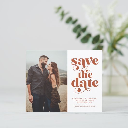 Budget Moderne Typografie Foto slaat de datum op (Staand voorkant)