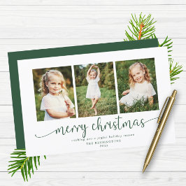 BUDGET Moderne Typografie Groene kerstfoto