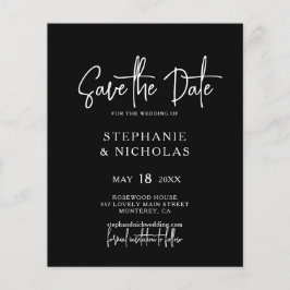 Budget Moderne Typografie QR Code Save the Date Flyer