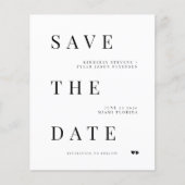 Budget moderne typografie trouw save the date flyer (Voorkant)
