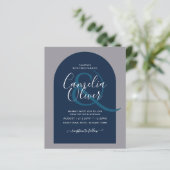 BUDGET Moderne Typografische Arch Minimalist Wedde (Staand voorkant)