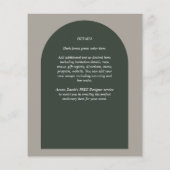 BUDGET Moderne Typografische Arch Minimalist Wedde (Achterkant)