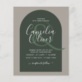 BUDGET Moderne Typografische Arch Minimalist Wedde (Voorkant)