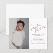 Budget Moderne Uitnodiging Eenvoudige Doop (Voorkant / Achterkant)