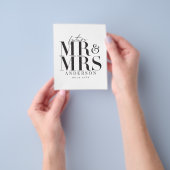 budget Moderne uitnodiging voor typografie bruilof Flyer (Hand)