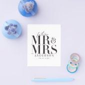 budget Moderne uitnodiging voor typografie bruilof Flyer (Enkel)