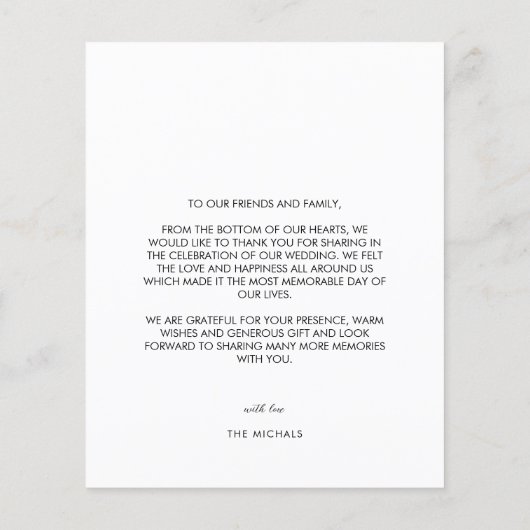 Budget Moderne Volledige Foto Weddenschap Bedankt  Flyer (Achterkant)