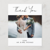 Budget Moderne Volledige Foto Weddenschap Bedankt  Flyer (Voorkant)