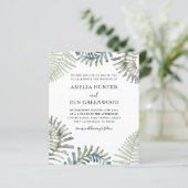 Budget Moderne Waterverf Groen Bruiloft (Staand voorkant)