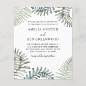 Budget Moderne Waterverf Groen Bruiloft (Voorkant)