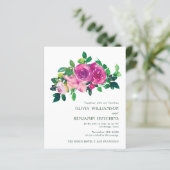 Budget Moderne Waterverf Magenta Floral Wedding (Staand voorkant)