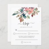 Budget Moderne Waterverf Roze Florals Bindende RSV (Voorkant / Achterkant)