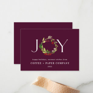 Budget Moderne waterverf zakelijke kerstkaart Notitiekaartje