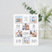 Budget Moderne Weddenfoto Collage sparen de Datum (Staand voorkant)