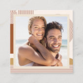 Budget Moderne Weddenschap Website QR Code Foto Ka Vierkante Visitekaartje (Voorkant)