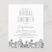 Budget Moderne Wildbloem Vrijgezellenfeest Elegant Flyer (Voorkant)