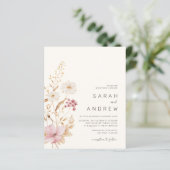 Budget Moderne Wildflower Botanische Tuin Bruiloft (Staand voorkant)