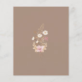 Budget Moderne Wildflower Botanische Tuin Bruiloft (Achterkant)