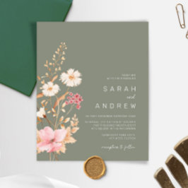 Budget Moderne Wildflower Sage Green Wedding Uitno
