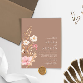 Budget Moderne Wildflower Terracota Tuin Bruiloft