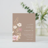 Budget Moderne Wildflower Terracota Tuin Bruiloft (Staand voorkant)