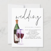 Budget Moderne Wine Wedding Evening Party (Voorkant)