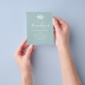 Budget Moderne Zee Glass Starfish Beach Wedding Flyer (Hand)