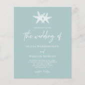 Budget Moderne Zee Glass Starfish Beach Wedding Flyer (Voorkant)