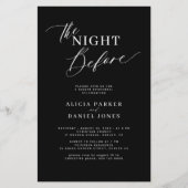 Budget moderne zwarte repetitie dineruitnodiging flyer (Voorkant)