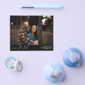 Budget Modrn Chic Foto Horizontaal Save the Date B Flyer (Enkel)