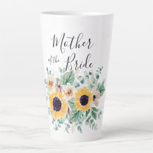 BUDGET Moeder Bride Groom Custom Gifts SUNFLOWERS Latte Mok