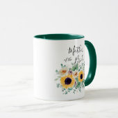 BUDGET Moeder Bride Groom Custom Gifts SUNFLOWERS Mok (Voorkant rechts)