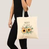 BUDGET Moeder Bride Groom Custom Gifts SUNFLOWERS Tote Bag (Voorkant (product))