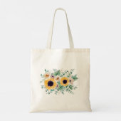 BUDGET Moeder Bride Groom Custom Gifts SUNFLOWERS Tote Bag (Achterkant)
