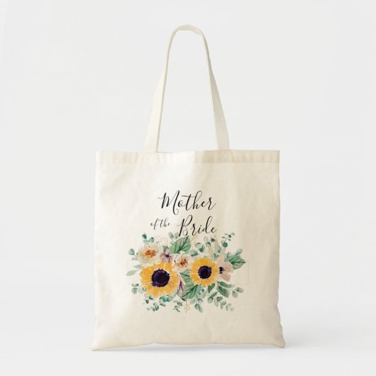 BUDGET Moeder Bride Groom Custom Gifts SUNFLOWERS Tote Bag (Voorkant)