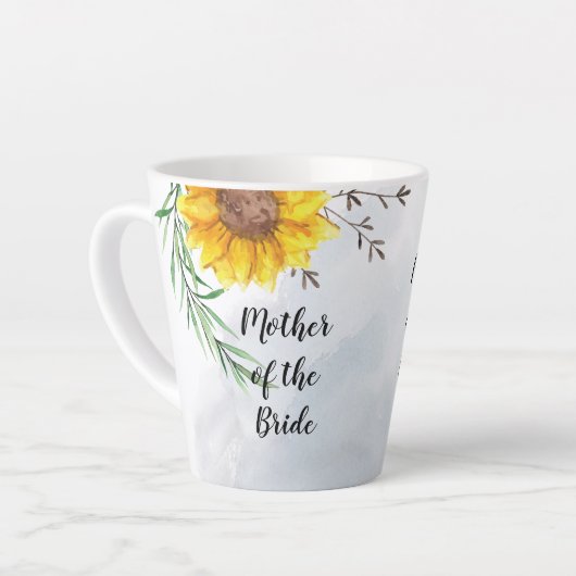 BUDGET Moeder Bride Groom Huwelijkscadeaus Zonnebl Latte Mok (Linkerhoek)