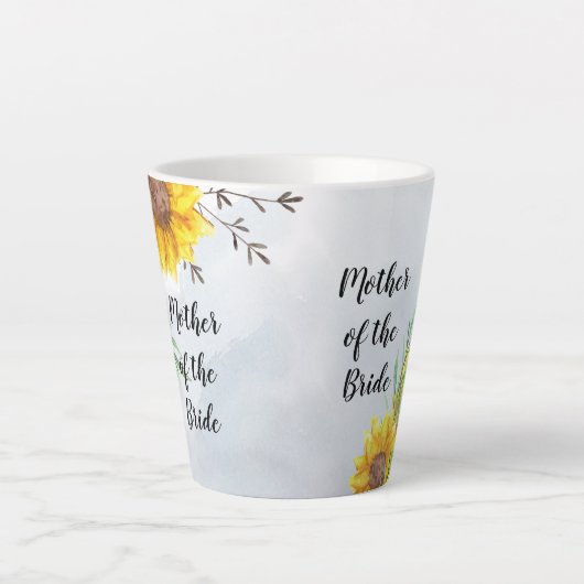 BUDGET Moeder Bride Groom Huwelijkscadeaus Zonnebl Latte Mok (Voorkant)
