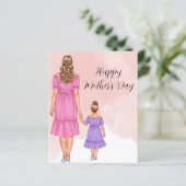 Budget Moeder en Dochter Moederdag Kaart (Staand voorkant)