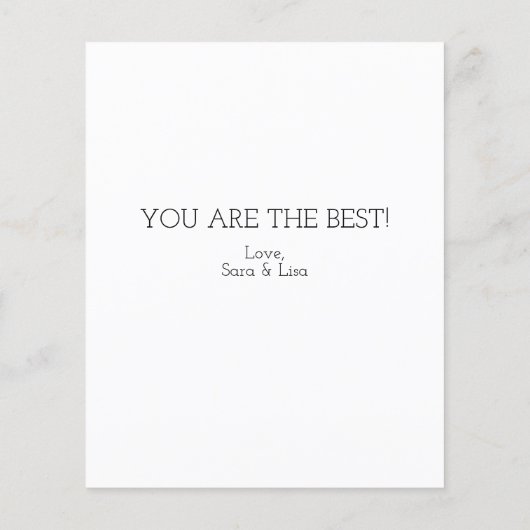 Budget Moeder en Dochter Moederdag Kaart (Achterkant)