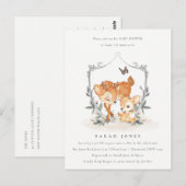 Budget Moeder Hert Jong Bloemenkroon Baby Shower Briefkaart (Voorkant / Achterkant)