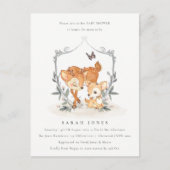 Budget Moeder Hert Jong Bloemenkroon Baby Shower Briefkaart (Voorkant)