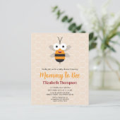 Budget Moeder om Honey Bee Baby shower Invitation (Staand voorkant)