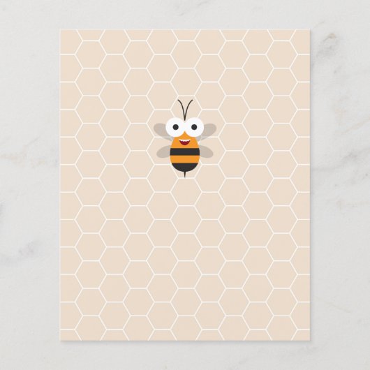 Budget Moeder om Honey Bee Baby shower Invitation (Achterkant)