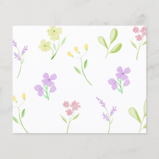 Budget Moederdag Brunch Soft Floral Invitation (Achterkant)