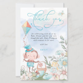 Budget Monkey Boy Baby shower Picnic Bedankt