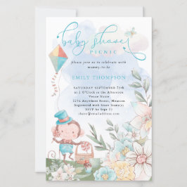 Budget Monkey Boy Blauwgroen Baby shower Picnic In