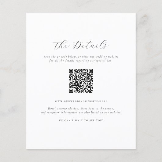 Budget Monogram Alles In Een QR Code Foto Bruiloft (Achterkant)