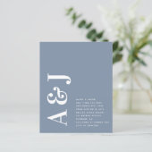 Budget Monogram Blauwe QR Code Weddenschap (Staand voorkant)